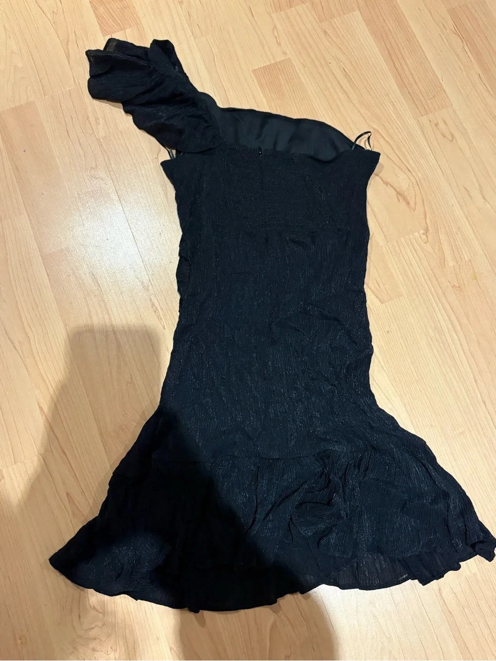 Mable Black One-Shoulder Ruffle Dress - Picture 5 of 5
